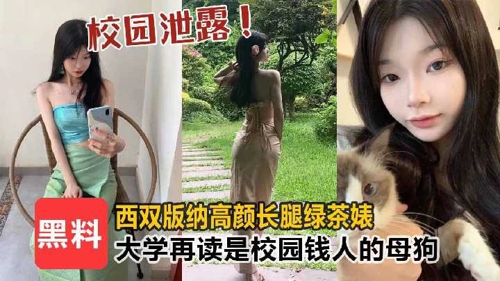 西双版纳高颜长腿绿茶婊大学在读是校园有钱人的母狗